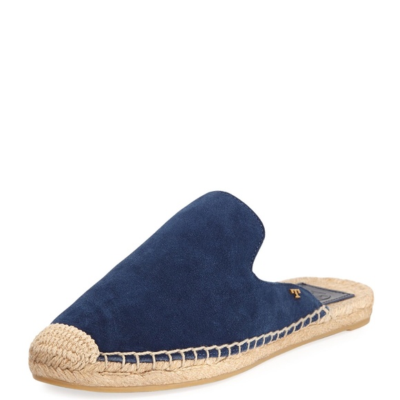 Tory Burch Max Suede Espadrille Mules Flats - Picture 1 of 3